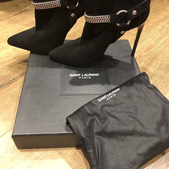 Saint Laurent Rare Chain Bootie Stiletto NEW 💯 - Picture 7 of 8